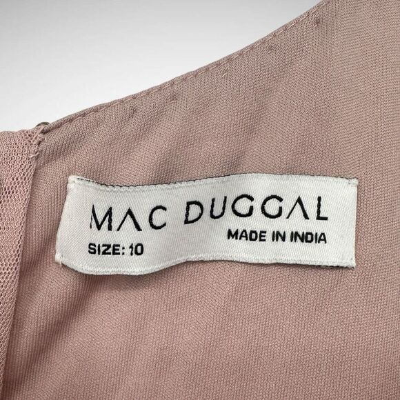 Mac Duggal One Shoulder Embellished‎ Trapeze A-Line Gown Dress Size 10 Pink 9224 - Picture 7 of 12